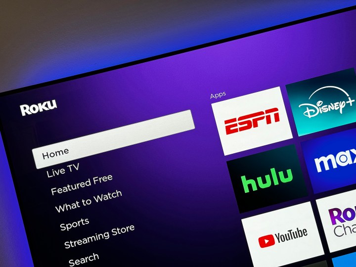 O aplicativo ESPN apresentado no Roku.