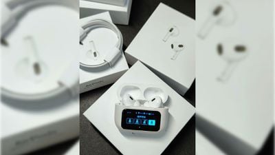 imitação de exibição de caixa de airpods