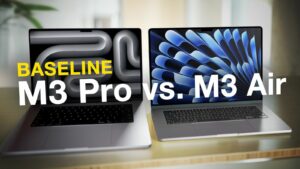 Comparação de vídeo: M3 MacBook Air vs. M3 MacBook Pro