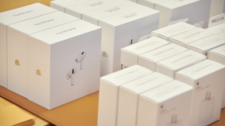 AirPods on shelf